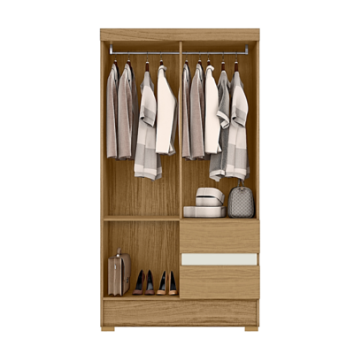 Guarda Roupas Solteiro 4 Portas 2 Gavetas Atacama Branco Coimbra Aramóveis COD 